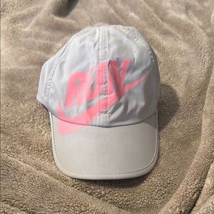Nike White and Pink Women’s Cap